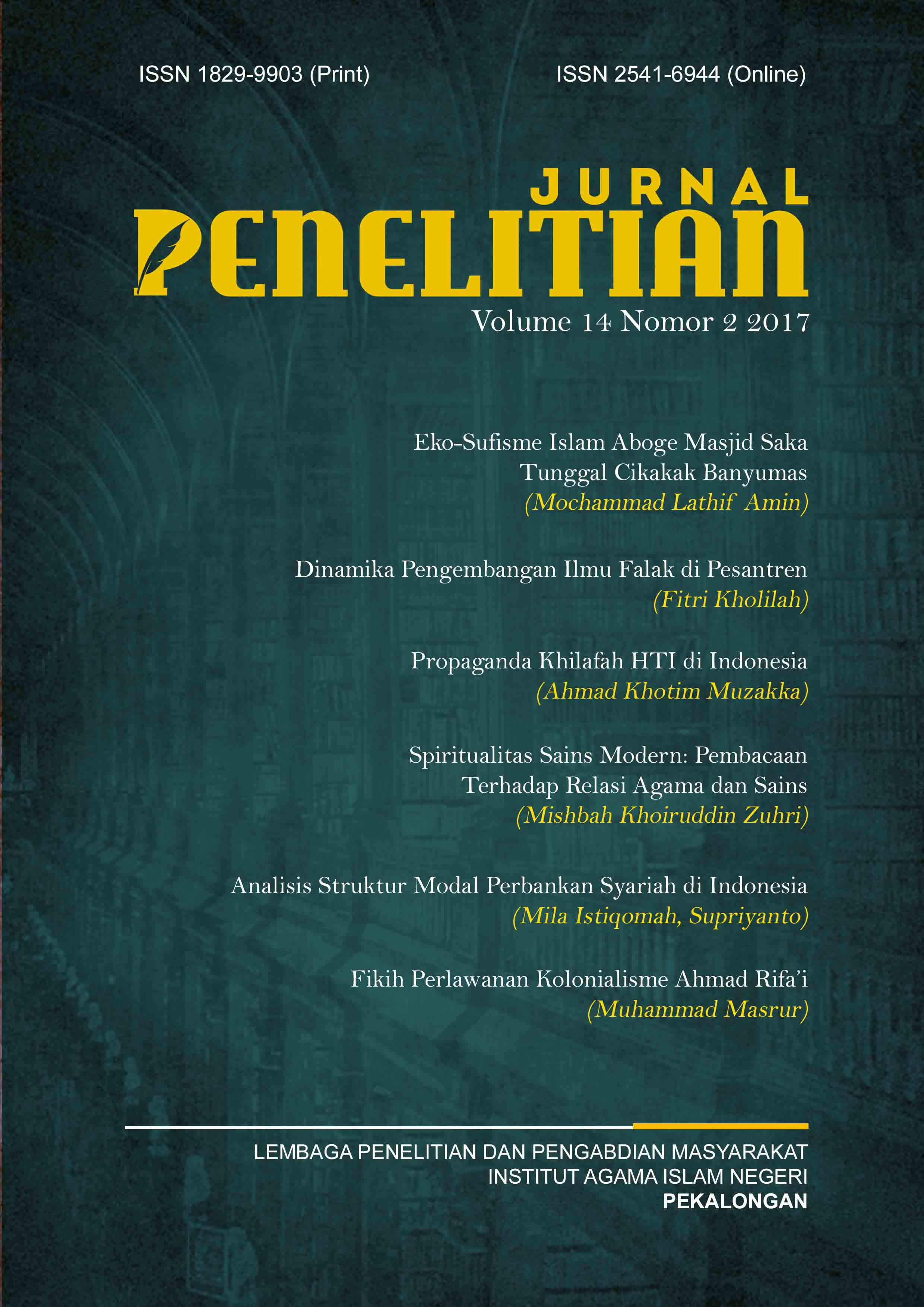 Cover JURNAL PENELITIAN