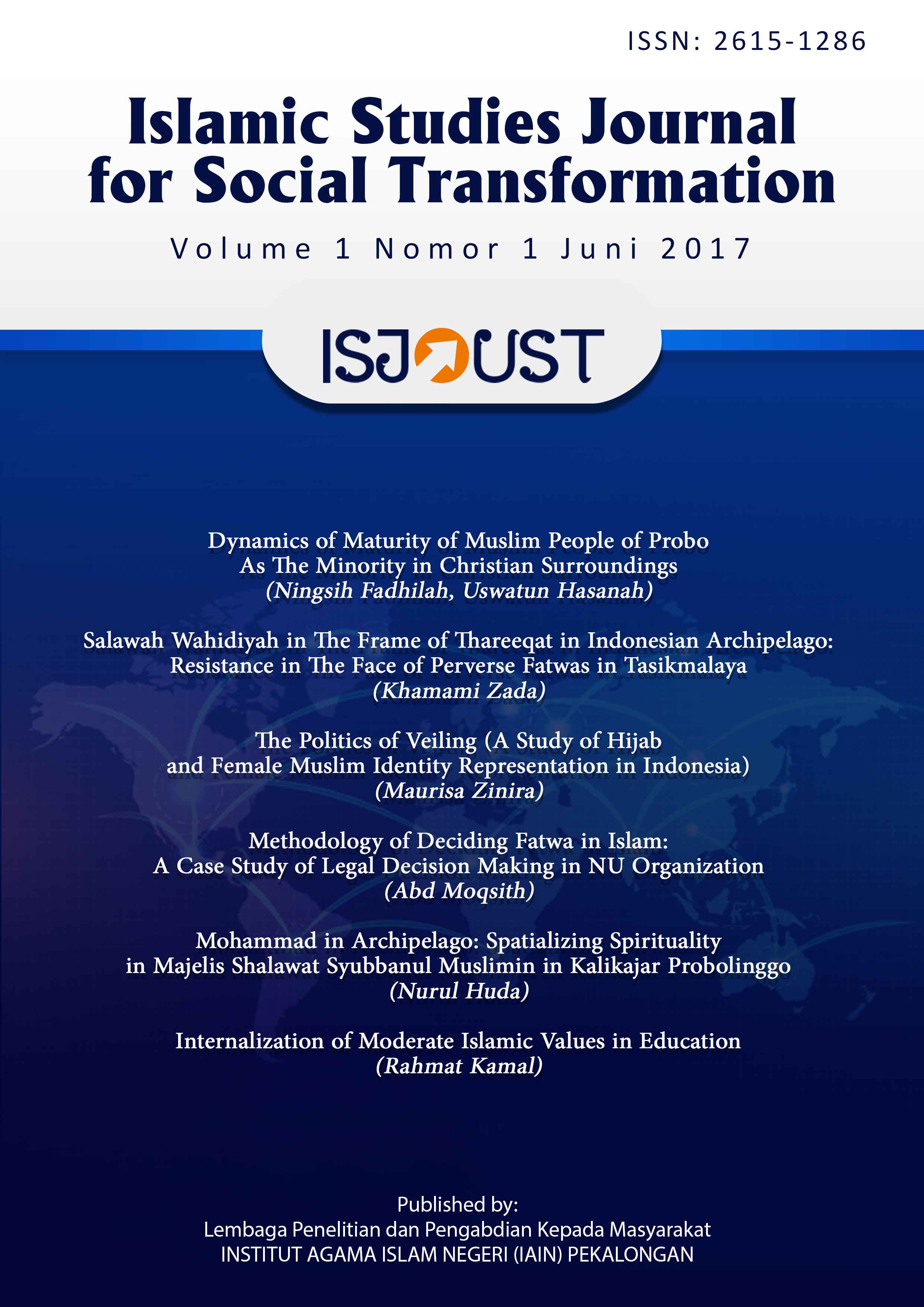 Cover Islamic Studies Journal for Social Transformation