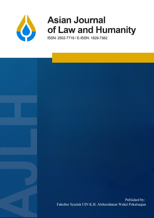 Cover Asian Journal of Law and Humanity