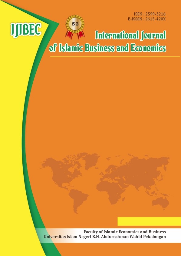 Cover International Journal of Islamic Business and Economics